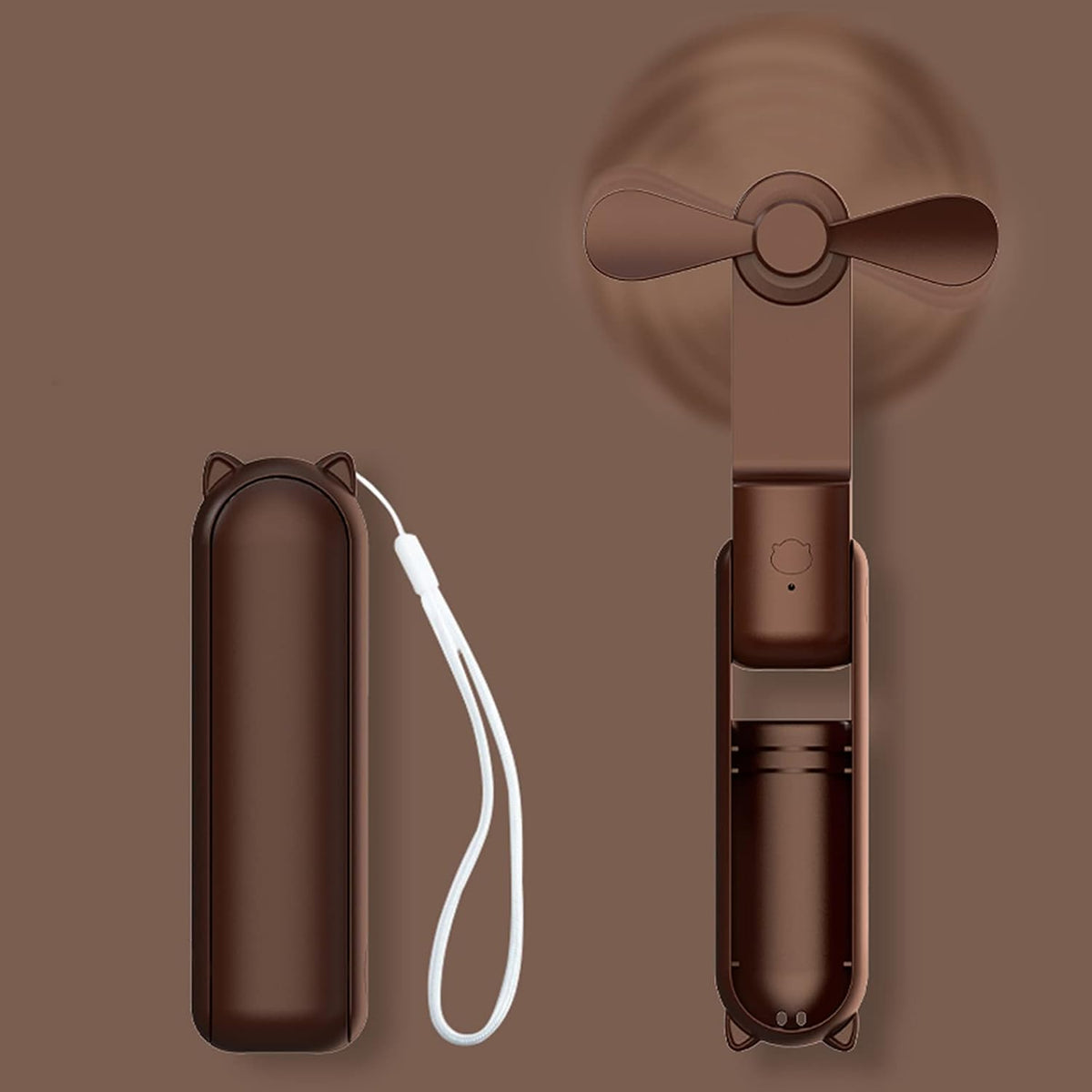 Handheld Mini Fan - Brown