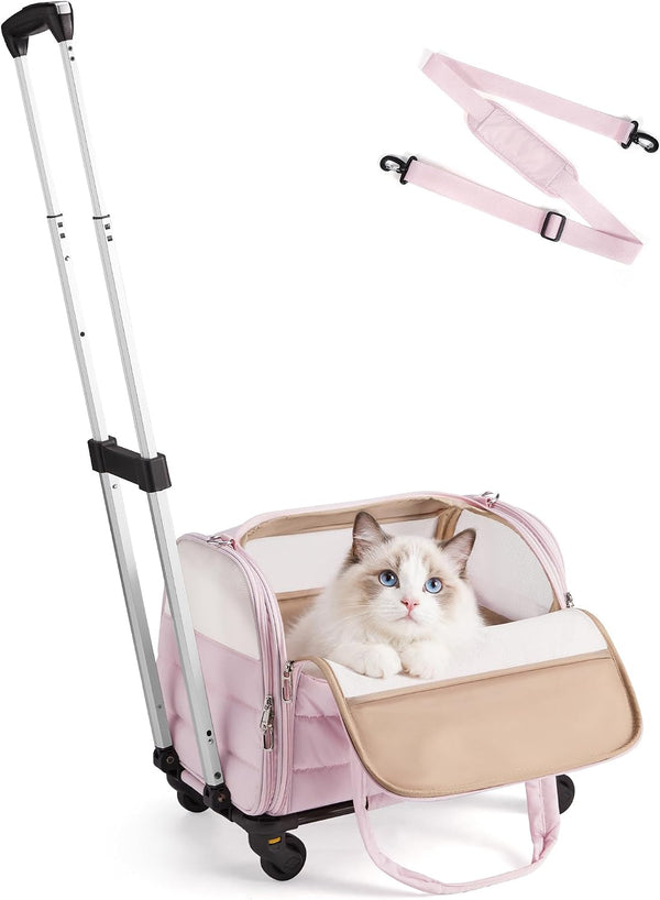 BAGSMART Rolling Cat Carrier
