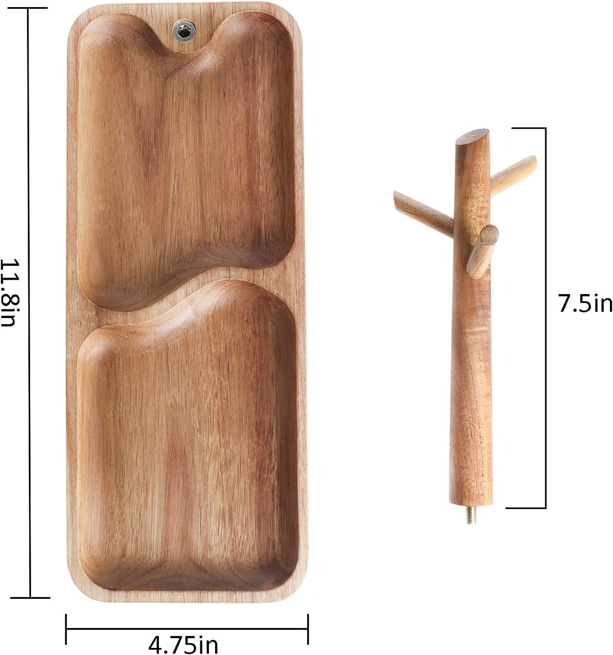Compact Acacia Wood Organizer