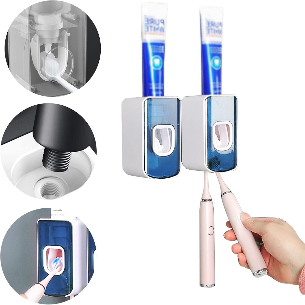 Toothbrush Holder and Toothpaste Dispenser 1