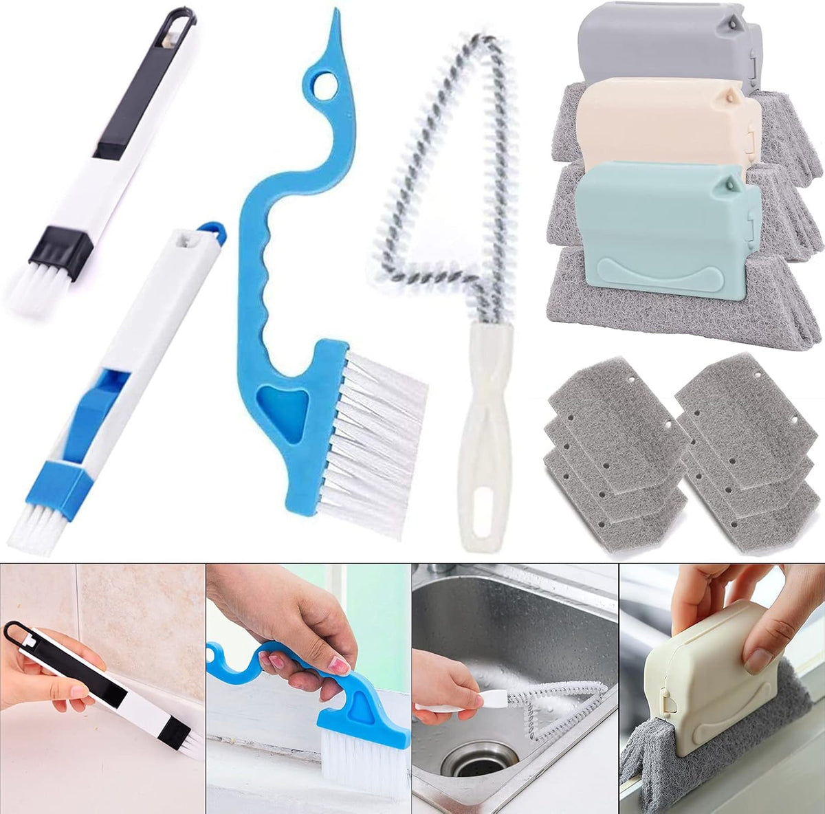 Window Groove Cleaning Brush Set