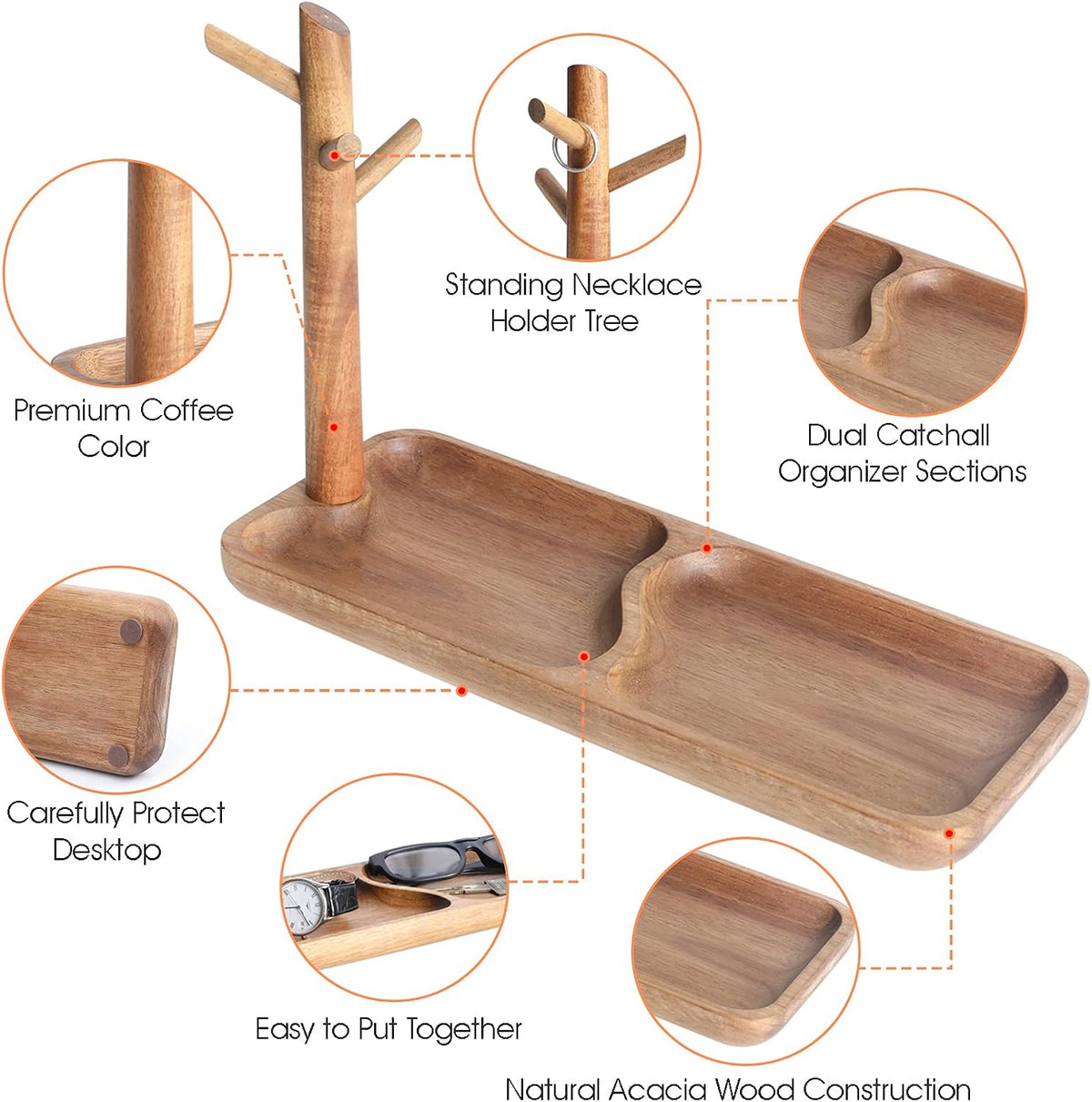 Jewelry Tray in Coffee Finish