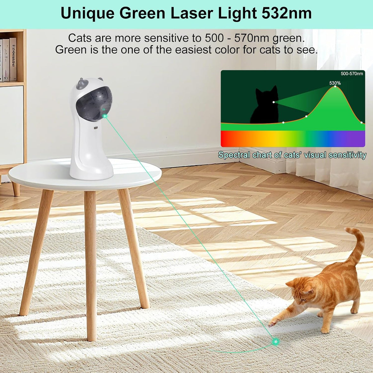 TBTeek Cat Laser Toy in action