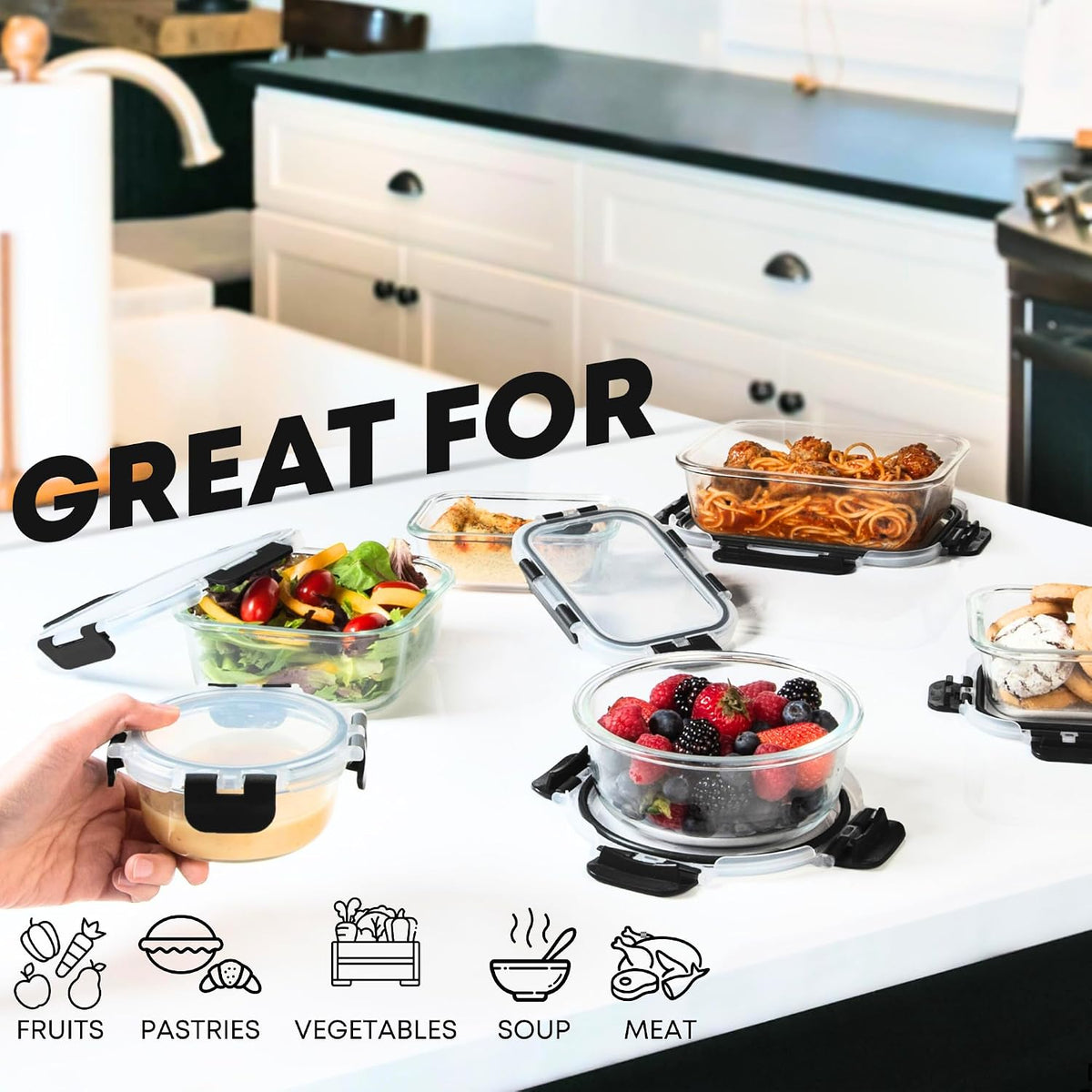 Razab Glass Food Storage Container Set