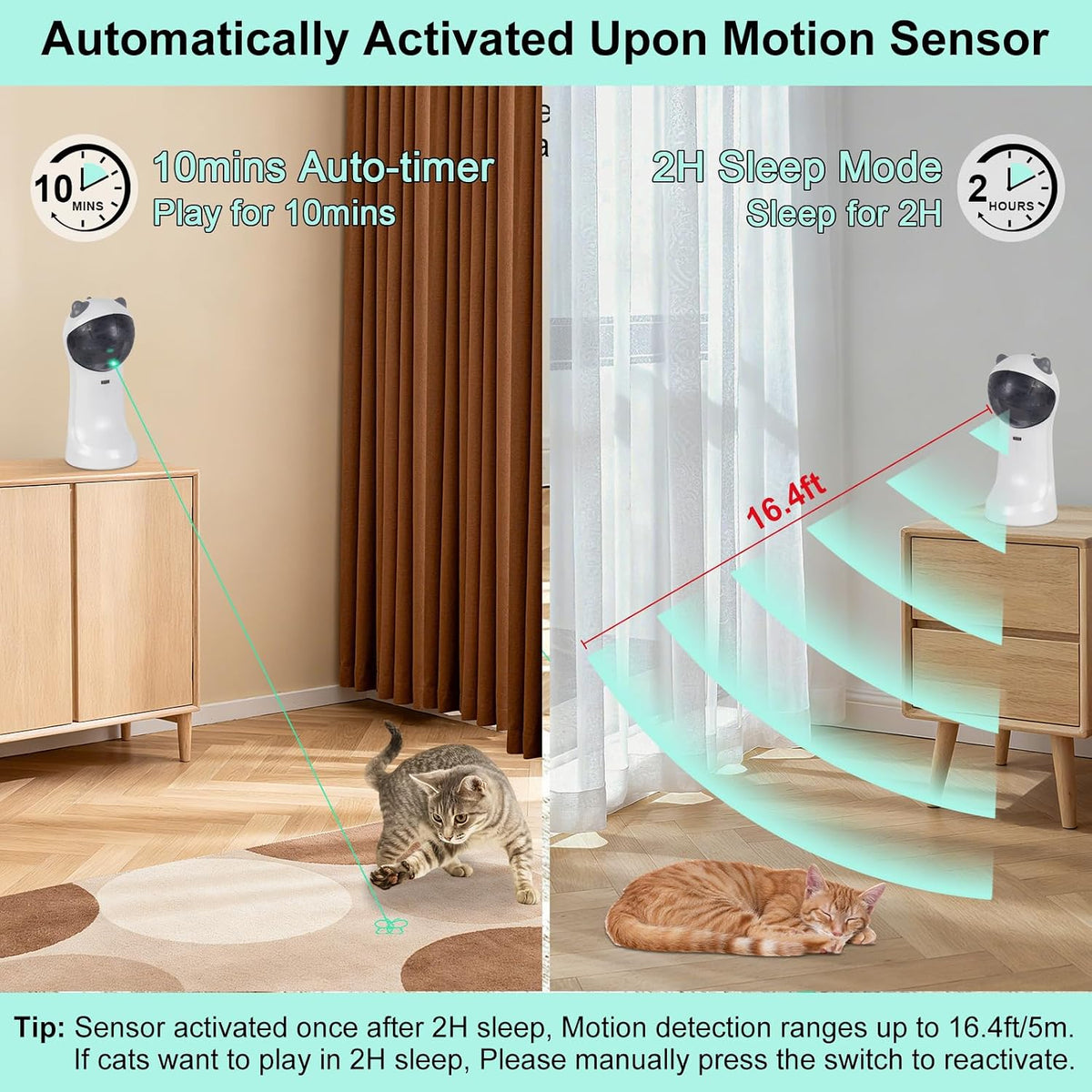 TBTeek Cat Laser Toy green light
