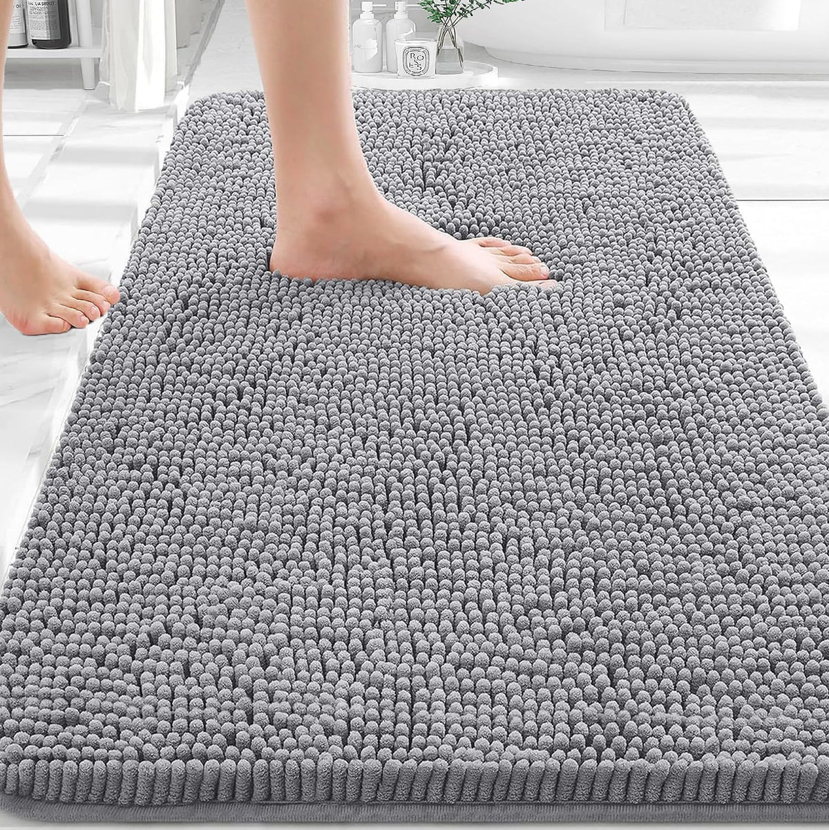 OLANLY Bathroom Rug 30x20 Chenille